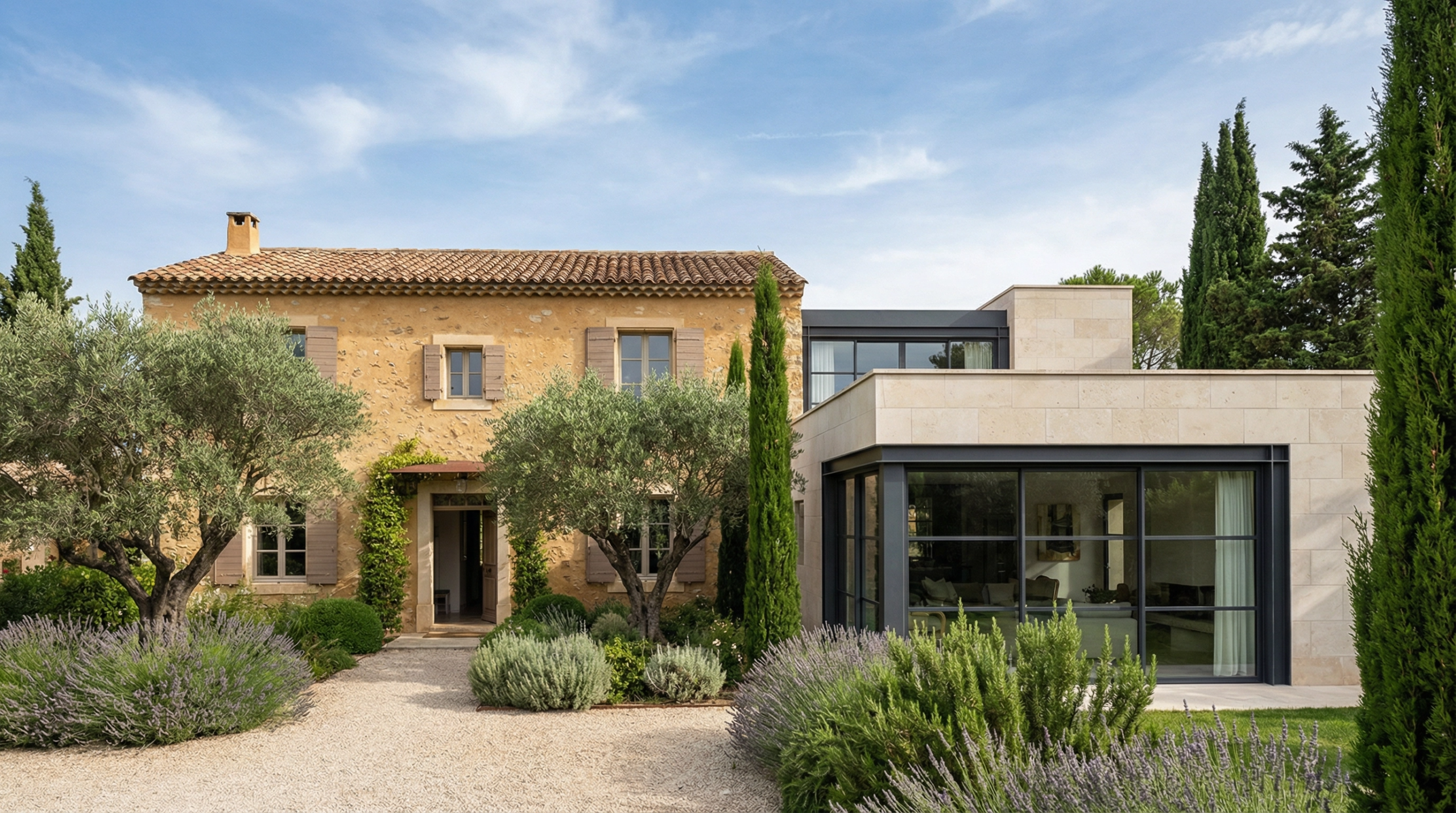 Extension latérale d'une maison provençale dans le Var — construction tous corps d'état